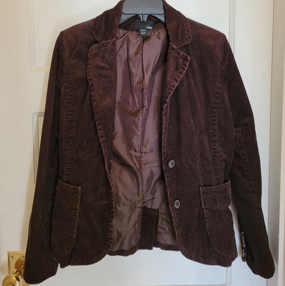 Brown corduroy blazer